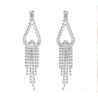 ✨ Brinco Chandelier Luxo com Strass Cristal