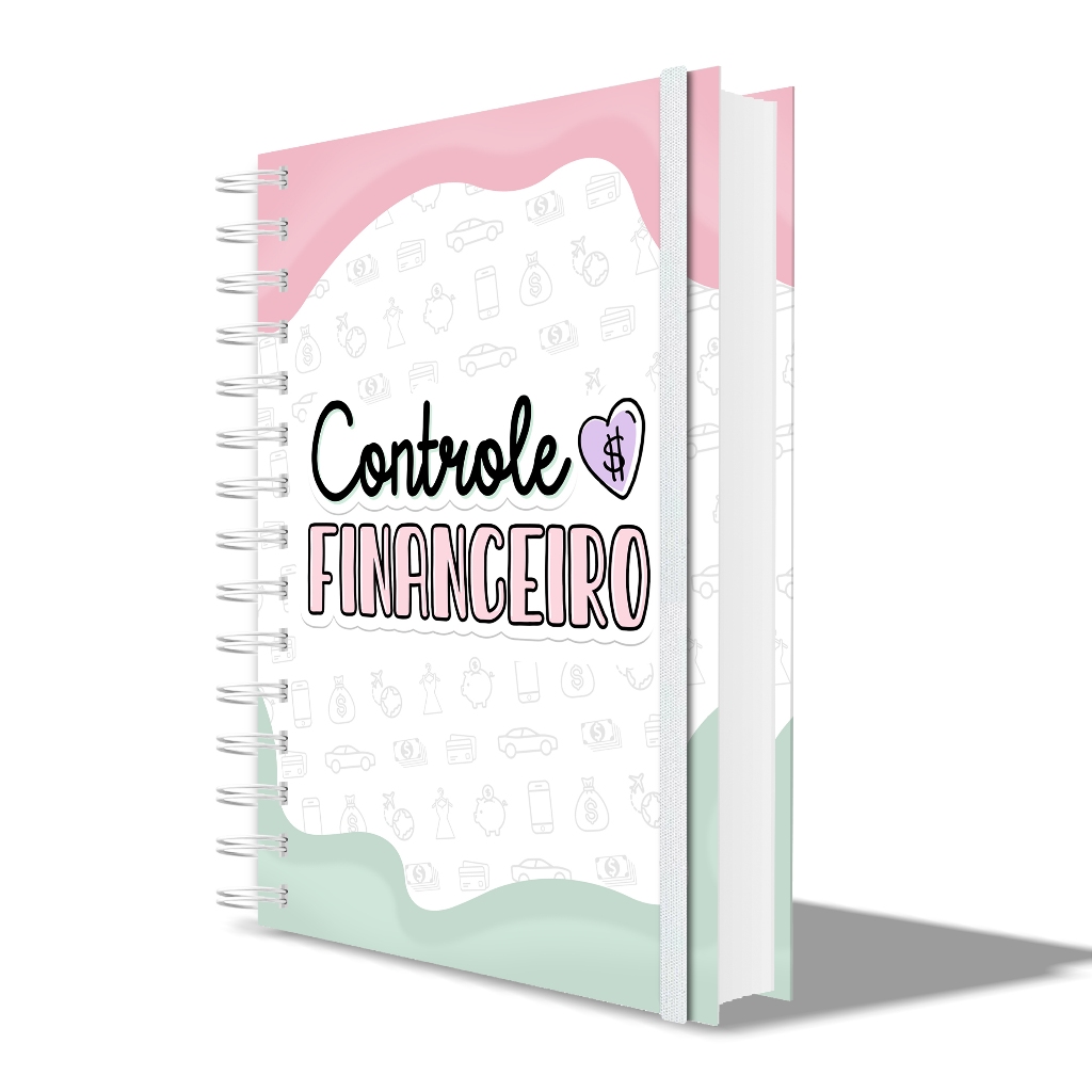 Detalhes do Caderneta Controle Financeiro Caderno Anotações Minhas Finanças Meus Ganhos Organização Páginas