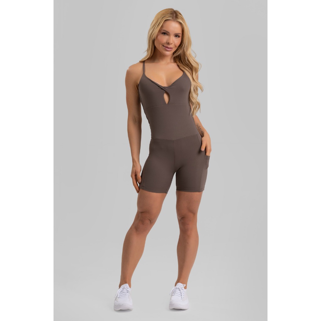 Macaquinho Fitness  Feminino Zero Transparência Poliamida Premium zero transparencia academia treino conforto modelador