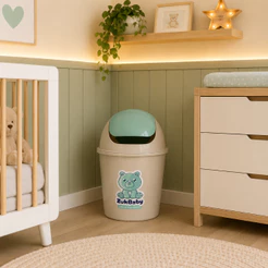 Lixeira Cesto Infantil e Lixeirinha para Quarto do Bebê - Organização e Praticidade com Lixeira De Descarte Fralda Bebê