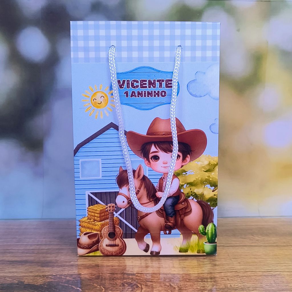 SACOLINHA PERSONALIZADA COWBOY BABY - LEMBRANCINHA - SACOLINHA ANIVERSÁRIO - LEMBRANCINHA COWBOY BABY - LEMBRANCINHA -