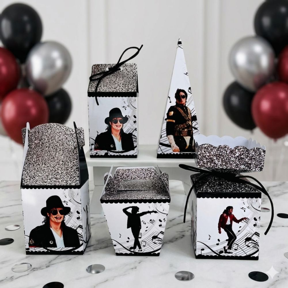 Kit Festa 15 Lembrancinhas Personalizadas Michael Jackson - Caixinhas Personalizadas - Papelaria Personalizada