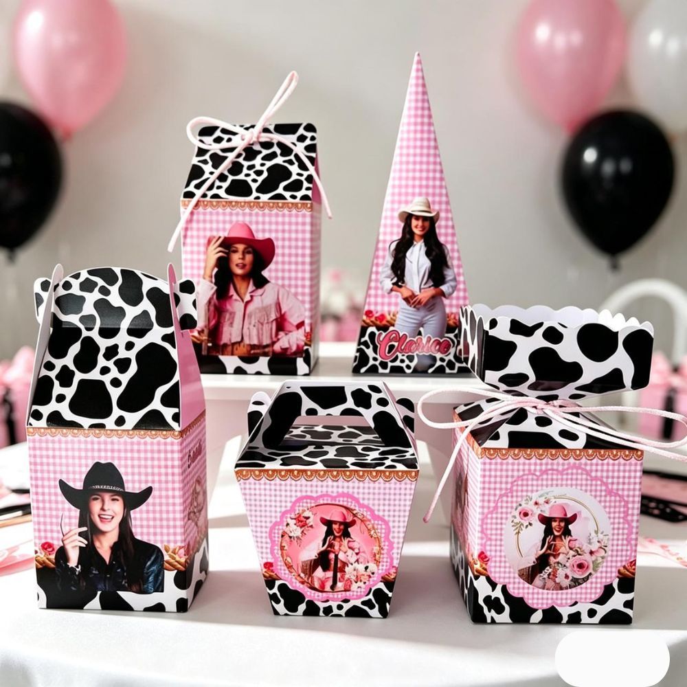 Kit Caixa  Boiadeira / Personalizados Boiadeira / Lembrancinhas de Festa / Aniversário / Pegue e Monte.