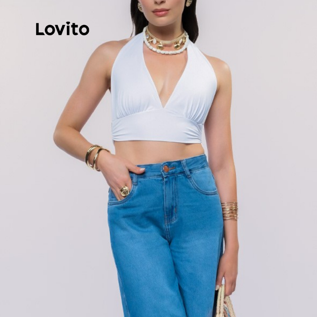Lovito Top Frente Unica Basico Moda Feminina BRTKB1434BRL1464