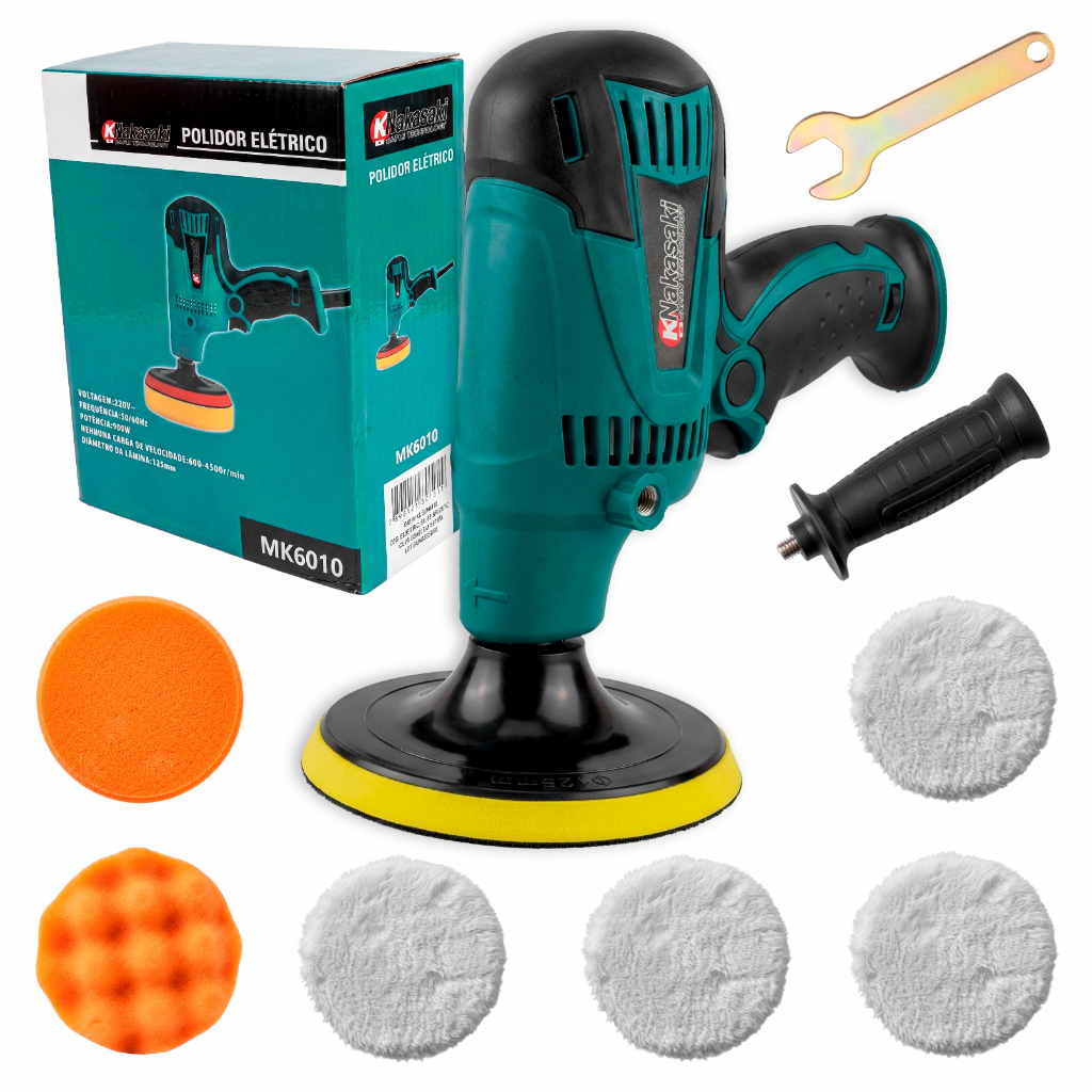Politriz Angular Lixadeira de Mão Polidor Pequeno 900w Nakasaki multifunções 5 polegadas Promoção