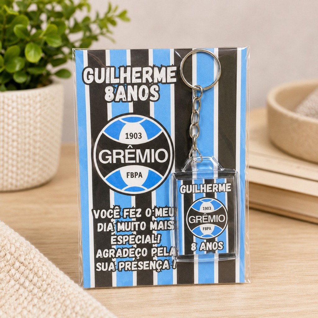 Chaveiros Personalizados Grêmio | Lembrancinhas | Festa | Aniversário | Infantil | Decoração | Times