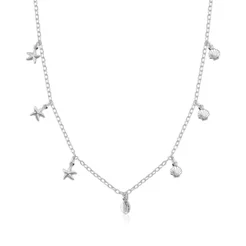 Colar Feminino de Prata 925 Elementos do Mar pendente