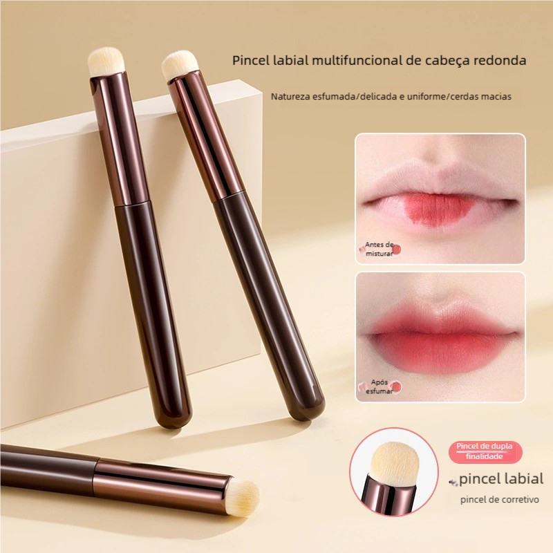 Pincel Cosmético Profissional Suave Para Mistura e Destaque Facial