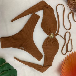 biquini top luxo fivela sol fio duplo calcinha asa-delta moda praia tem bojo