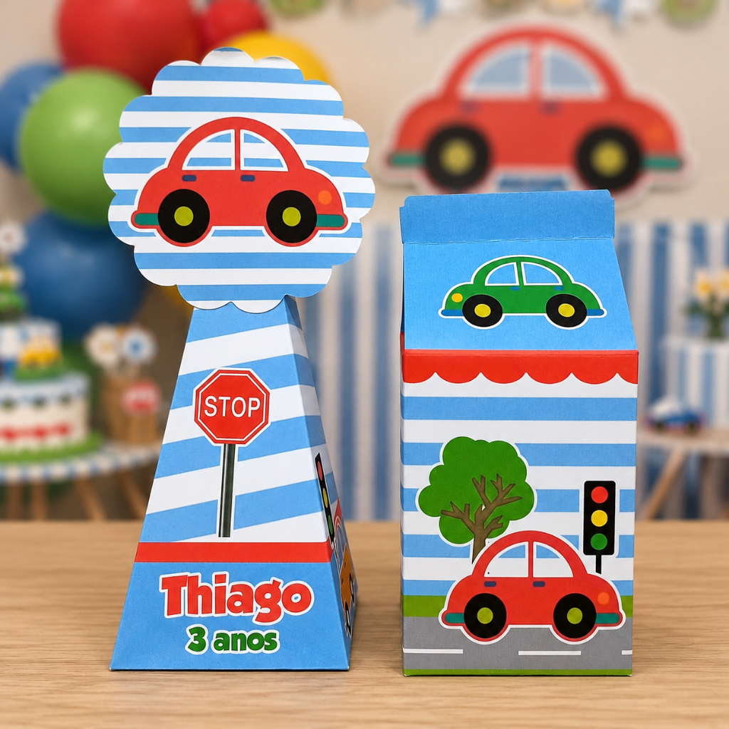 Kit Personalizado CARRINHOS | Lembrancinhas Festa Infantil | Caixinhas | Aniversário