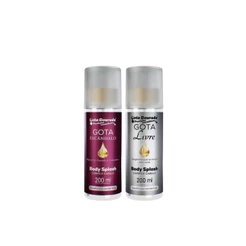 Dupla Body Splash Feminino Gota Dourada 200ml - Escândalo e Livre