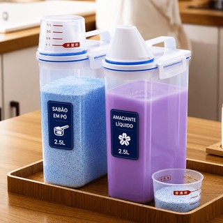 Dispenser Organizador Lavanderia 2,5L Ideal para Arroz Grãos Produtos de Limpeza e Ração …