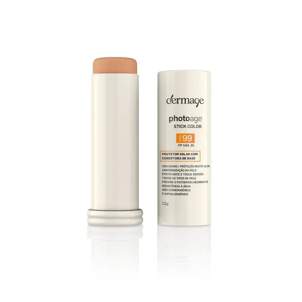 Protetor Solar Facial em Bastão Dermage Photoage Color FPS 99 Nude 12g