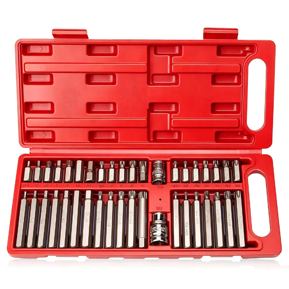 Kit 40 Peças De Ferramentas Bit Torx Allen Multidentado Crv De Alta Qualidade