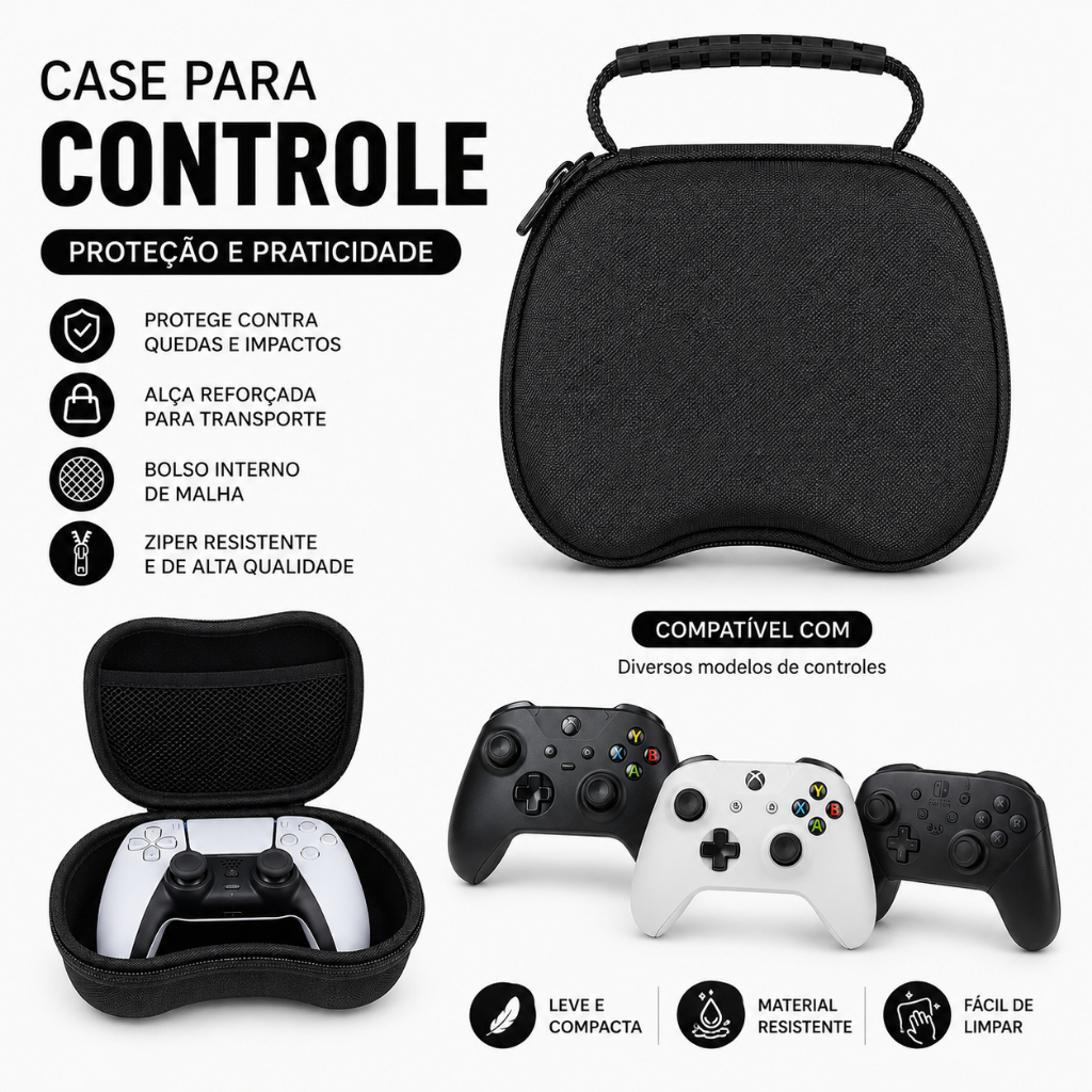 Bolsa para controle, PS4 Pro, PS4 Slim Capa Protetora para PS3, PS5, Xbox One 360, Xbox Series X