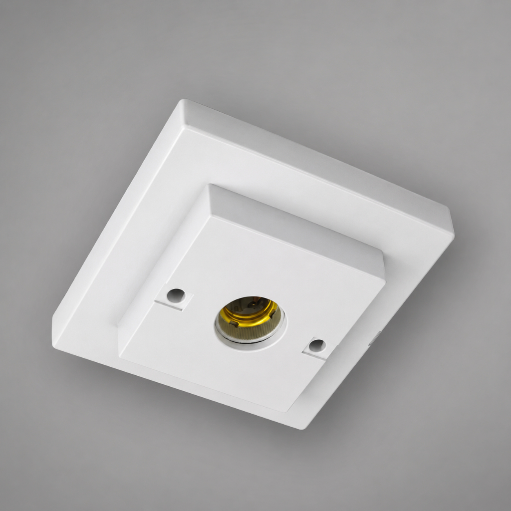 Plafon Plafonier Sobrepor E27 Porcelana Quadrado