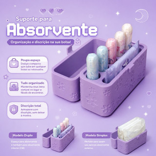 Porta Absorvente para Bolsa Organizador OB para Mochila Mulher Utilidade