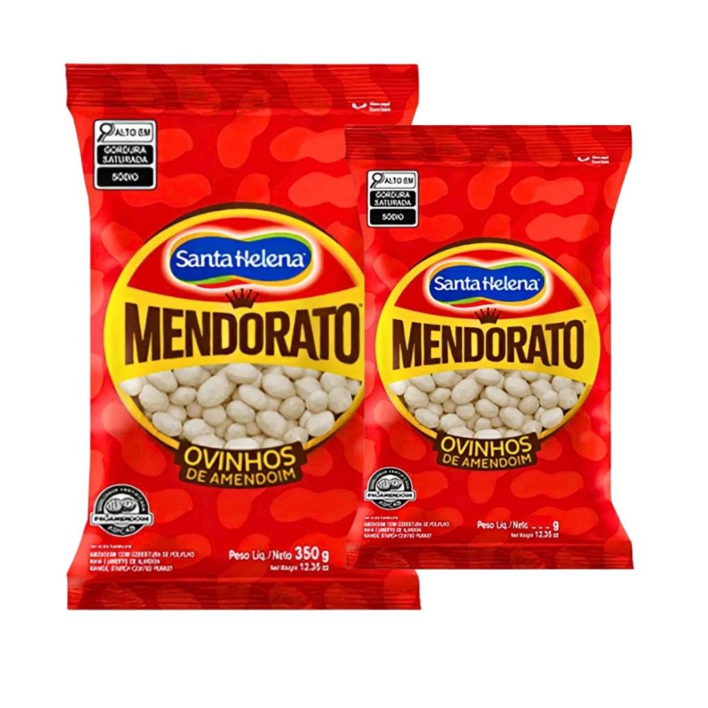 Kit Ovinhos De Amendoim Mendorato Santa Helena 350g + 2un 120g
