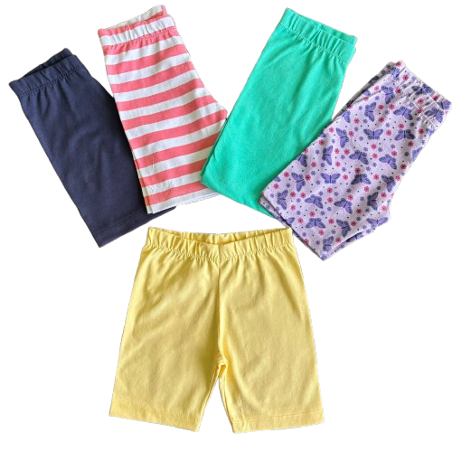 Kit sortido 3 Bermuda Menina Ciclista Shorts Infantil 1 ao 10
