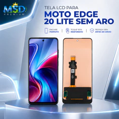 Tela Frontal Display Touch LCD Sem Aro para Moto Edge 20 Lite XT2139 Edge 20 Fusion - Peça Testada antes do envio