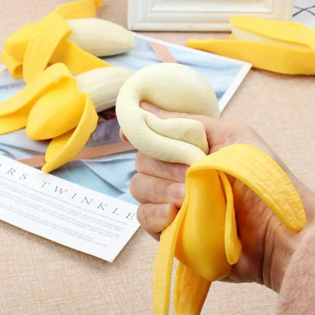 Brinquedo Squishy Banana Pop It Macio Anti Stress Fidget Toy