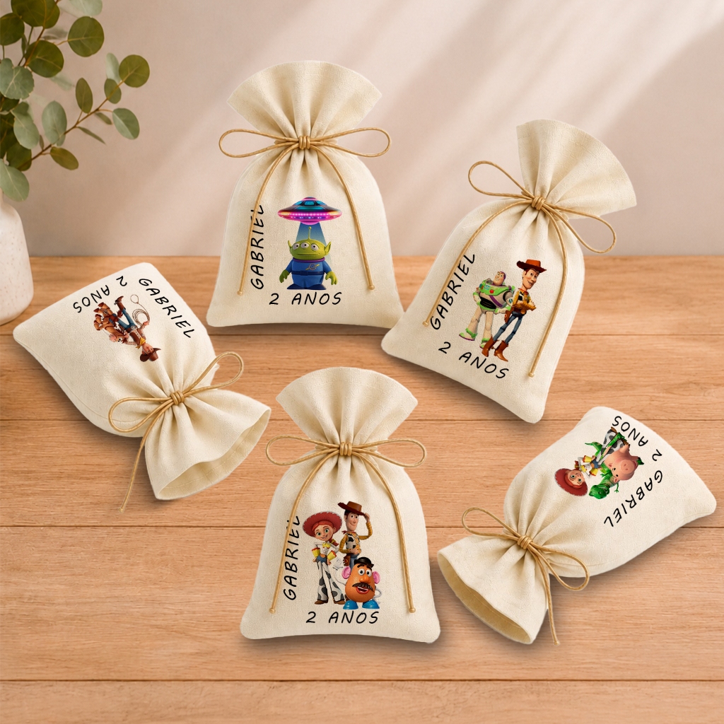 Kit 20 Saquinhos Lembrancinha Personalizada Festa Infantil Aniversário Toy Story 11x17