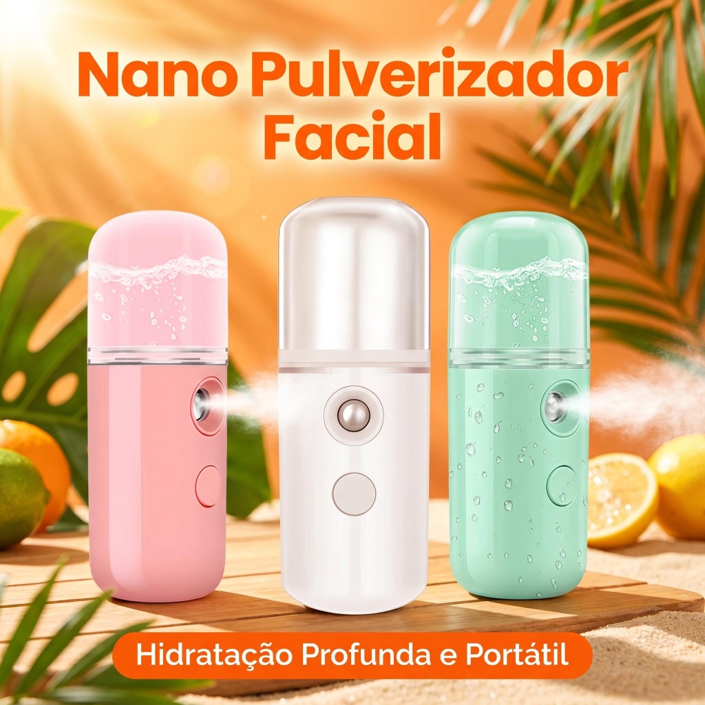 Nano Umidificador Facial Portátil Marca Teamwg Alimentação USB para Pele