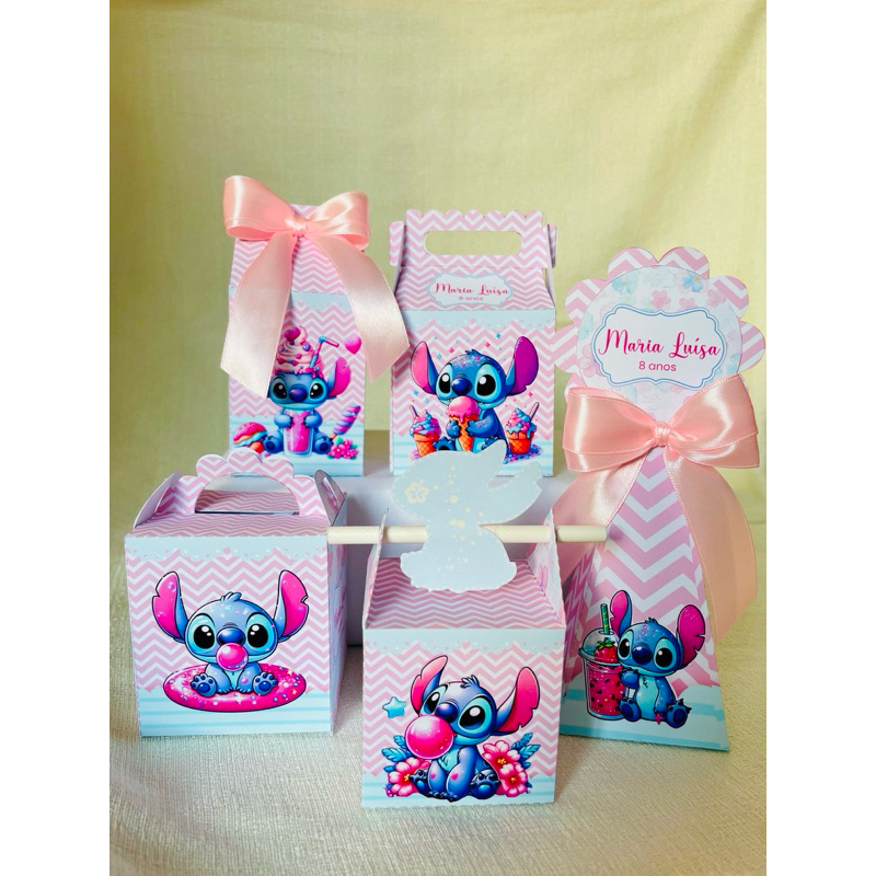 Caixinhas Personalizadas Pegue e Monte Stitch | Caixinhas Personalizadas | Aniversário