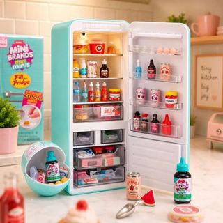 Mini brands geladeira brinquedo caixa conjunto de geladeira em miniatura | Envio Imediato
