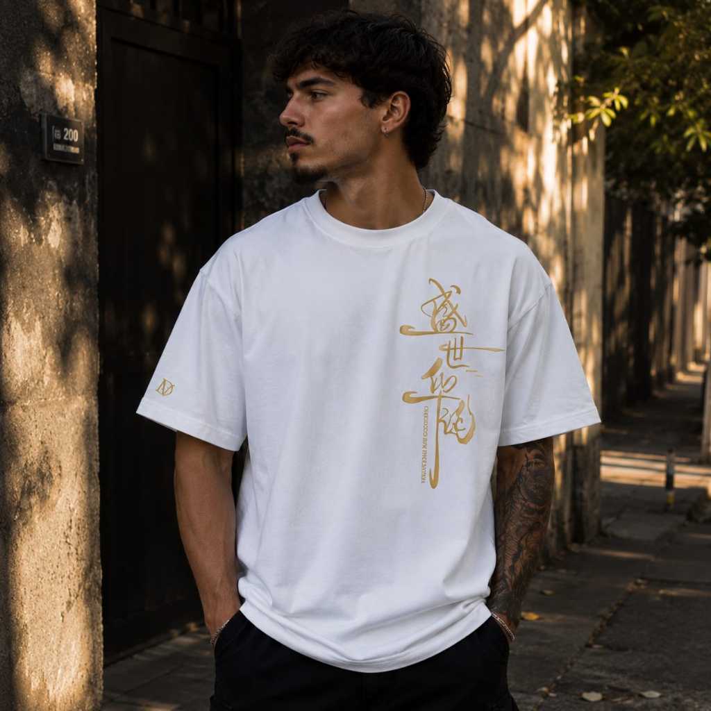 Camiseta Masculina Oversized Streetwear Estampada Dragon Linha Premium 100% Algodão Confortável Academia