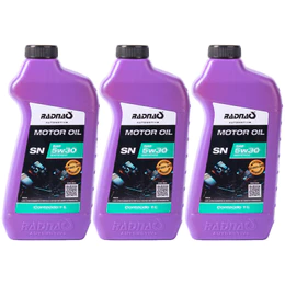 Kit 3L Óleo De Motor 5W30 API SN Sintético Radnaq 1 Litro