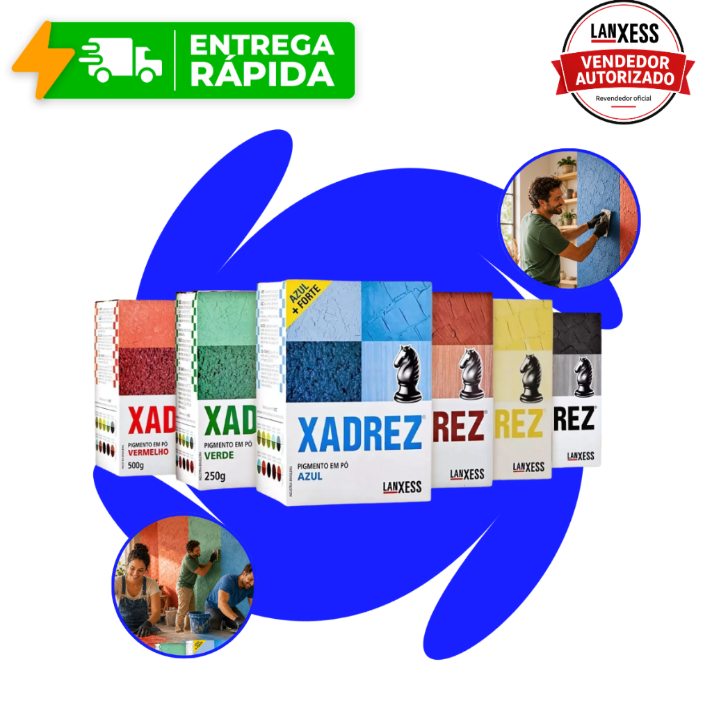 Pigmento Xadrez em Pó 250g Corante para Tinta Cimento Gesso Argamassa Concreto Resina Colorido