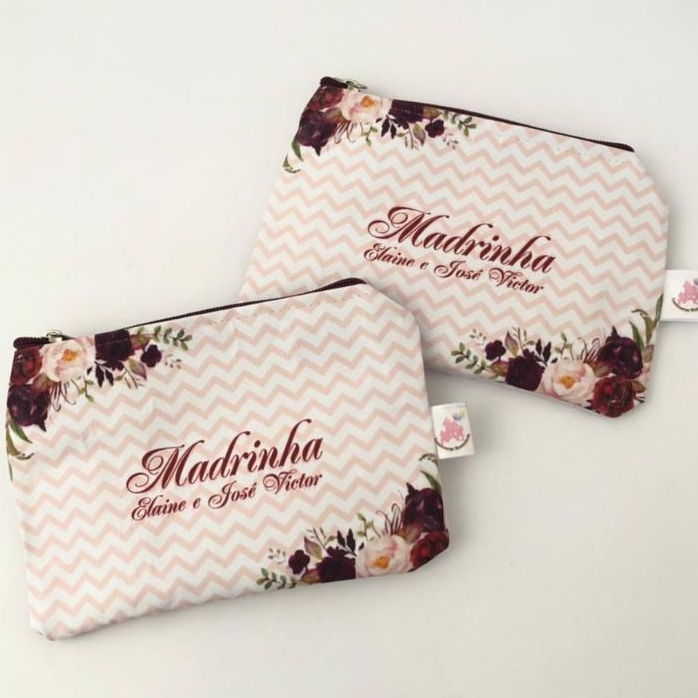 Necessaire Slim Personalizada, ideal para casamentos e aniversários ótima lembrancinha