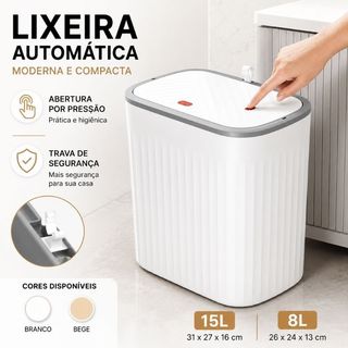 Lixeira Retrátil 15L: 50% OFF! 🗑️