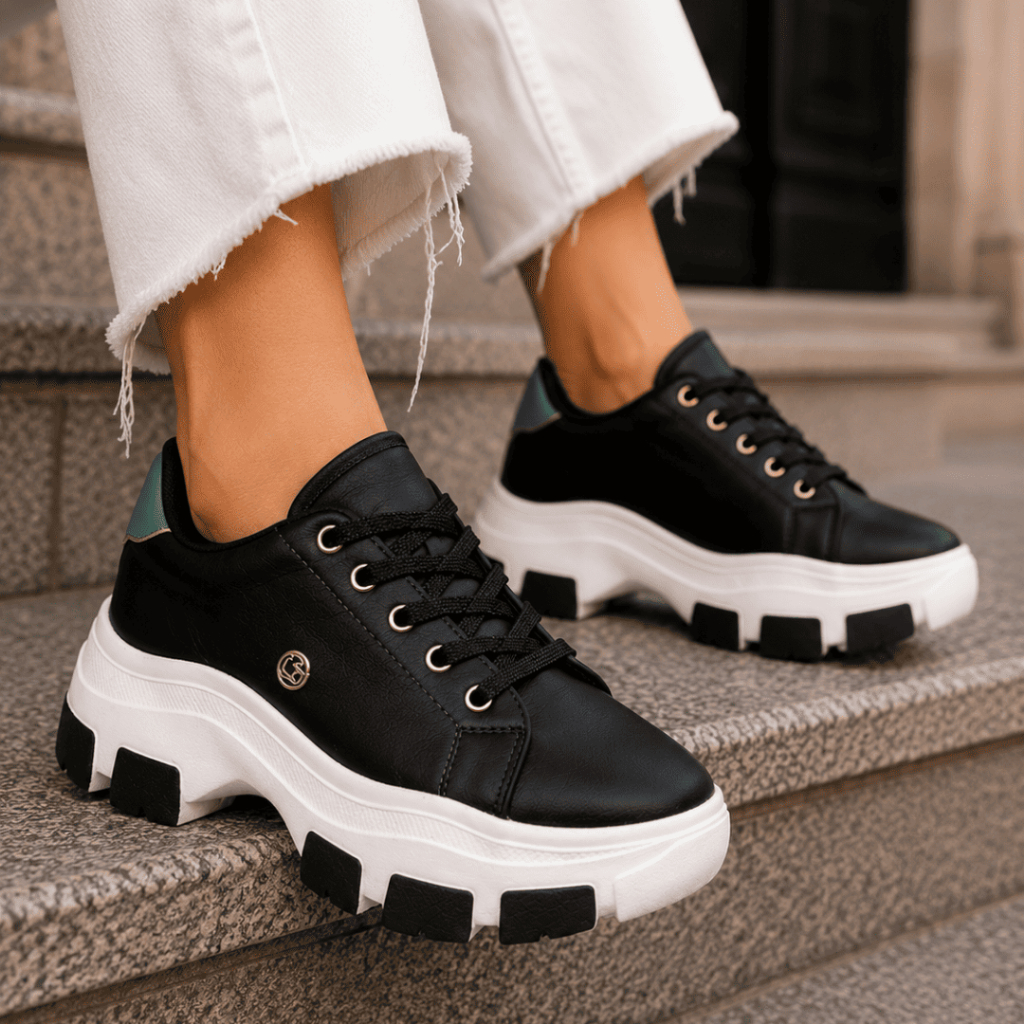 tênis casual feminino plataforma mais vendido super confortavel