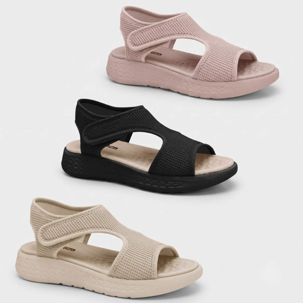 Sandália Feminina Comfortflex Anatômica Velcro Conforto