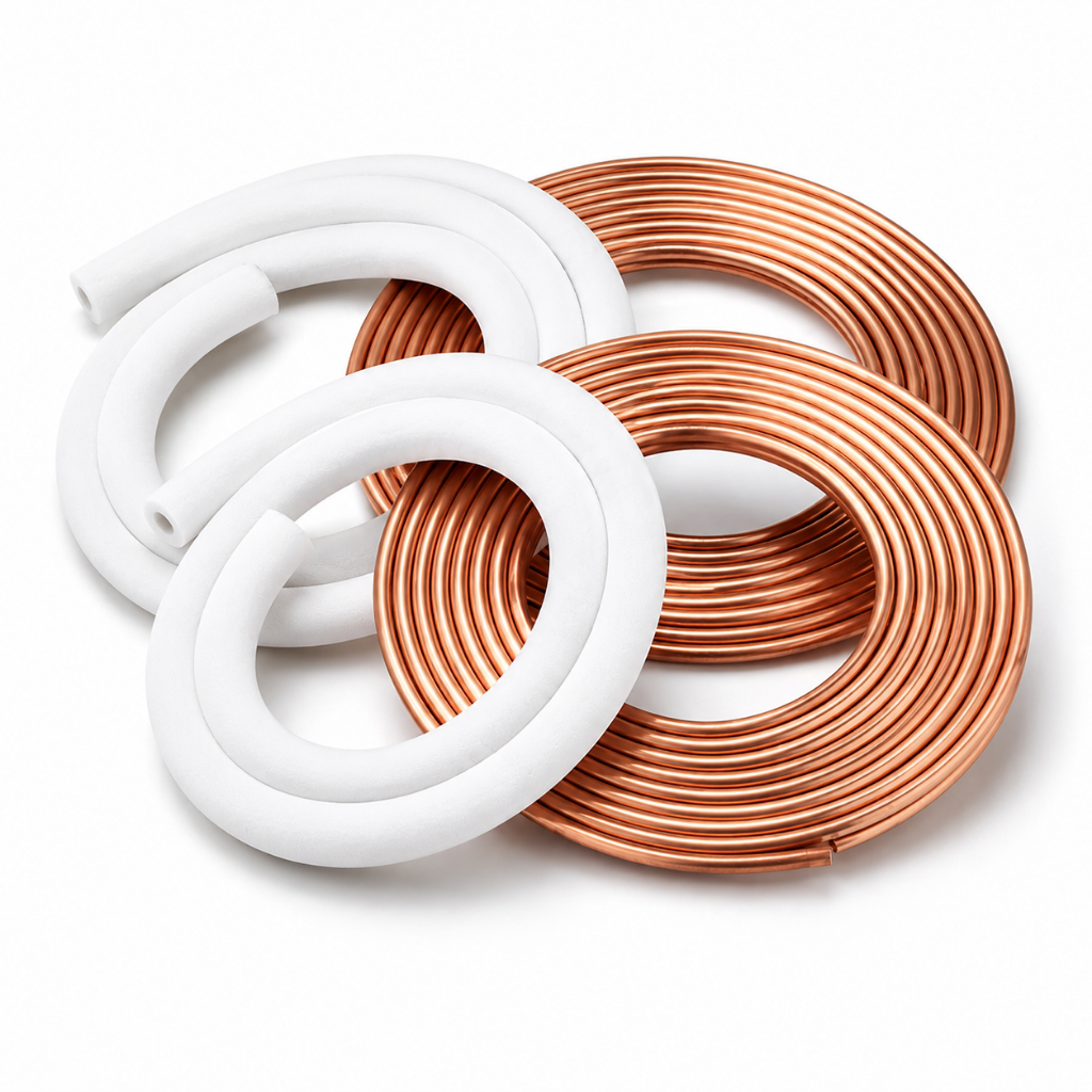 TUBO DE COBRE 1/4 E 3/8 + ISOLANTE