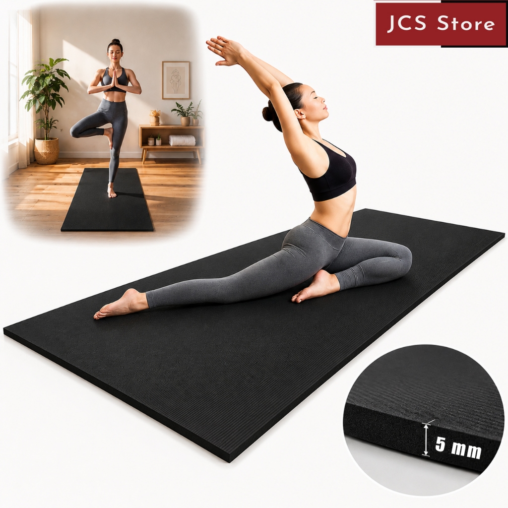 Tapete Yoga EVA 1,20x48cm 5mm Antiderrapante Colchonete Pilates Exercícios Fitness Ginástica Aeróbica