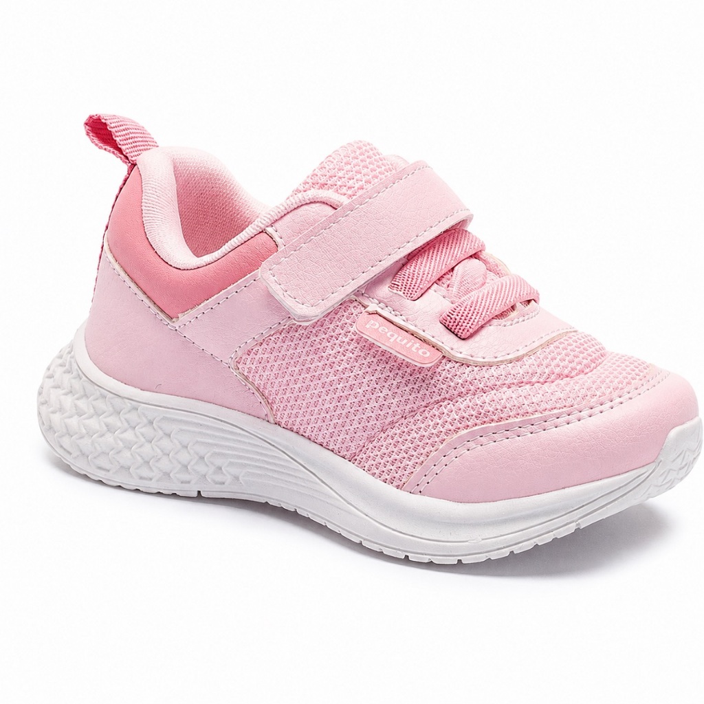 Tênis Infantil Menina Volta às Aulas Jogging Rosa Casual