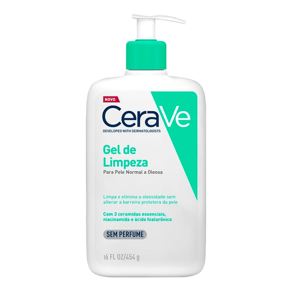 Gel de Limpeza Facial CeraVe Antioleosidade Pele Normal a Oleosa 454g
