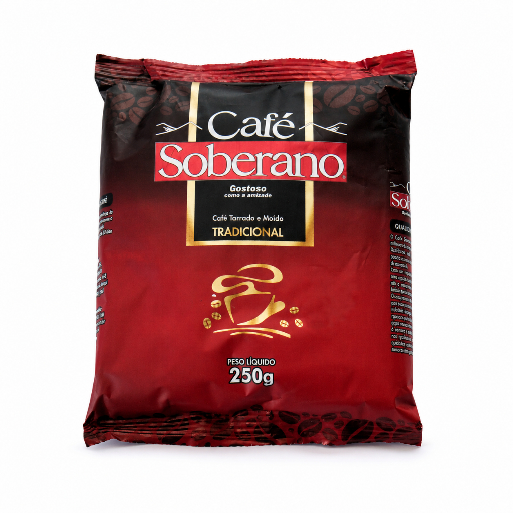 Café Soberano Selecionado Em Pó Pacote 250g Tradicional Torrado E Moído Moagem Fresca Puro Mineiro Aromatico
