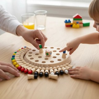 Jogo De Memória Infantil Madeira C/ Dado Educativo Montessori Criança Coordenação Motora Raciocínio