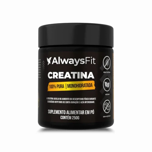 Creatina Monohidratada AlwaysFit | 100% Pura | Suplemento Alimentar em Pó | 250