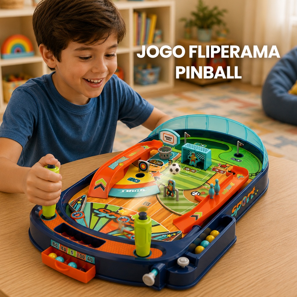 🎯 Mini Pinball Arena para Crianças Jogo de Mesa Divertido e Educativo 🎁 Presente Criativo