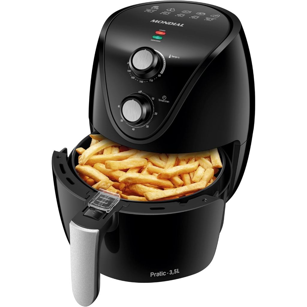 Fritadeira Air Fryer Mondial AF-31 - 1500W 3,5 Litros Preto - 127V