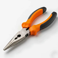 Alicate de bico longo - Cabo Ergonômico Emborrachado, Resistente, Precisão, p/ Reparos