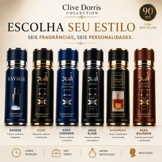 Body Splash Inspiração em Perfumes Árabes 90ml | Coleção Clive Dorris Masculina
