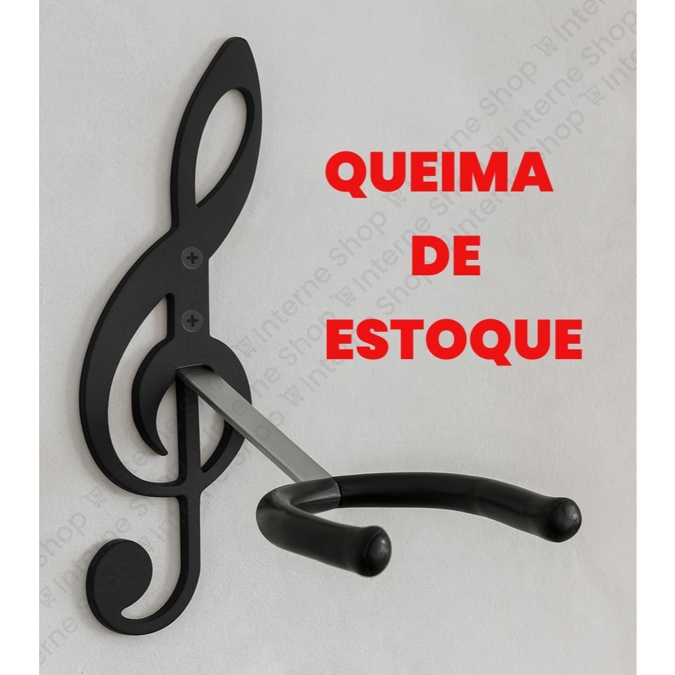 2 Suportes para Violão de Parede; Guitarra; Uculelê; Baixo; Viola