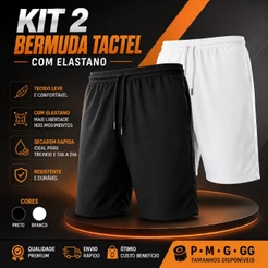 Kit 1 ou 2 Bermudas Shorts com Bolso Masculina