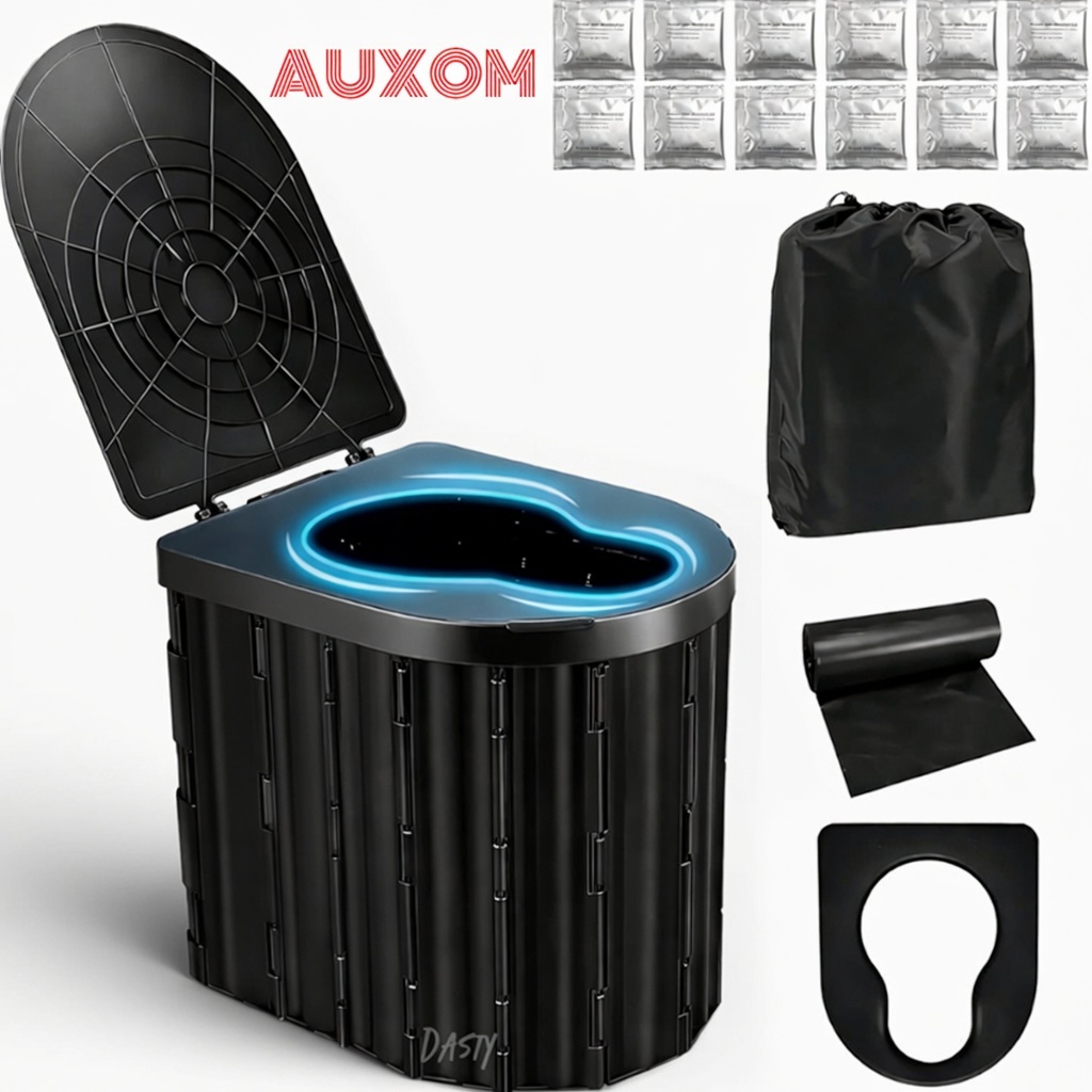 Vaso Sanitário Dobrável Externo Leve e Compacto para Camping Aventuras e Atividades ao Ar Livre